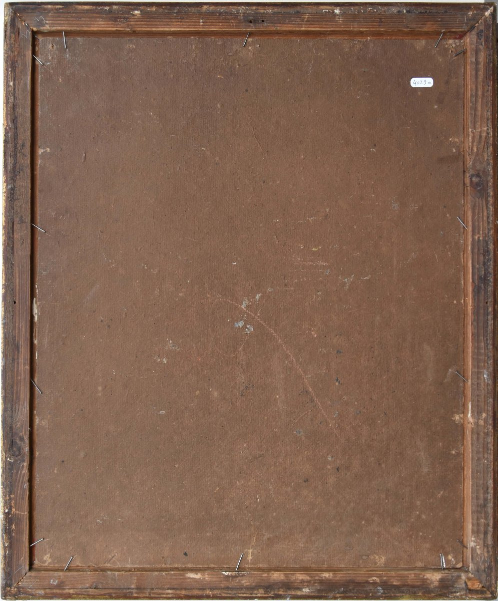 Jean MAXENCE "Femme à la robe blanche"  huile sur carton 46x38-photo-3